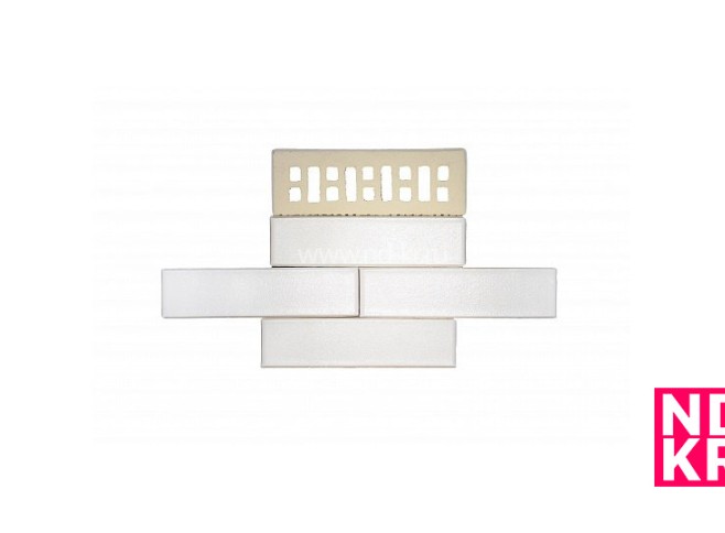 Кирпич лицевой фасадный GLANZ 1-18-00-0-00 0,7NF Recke, кирпич облицовочный белый