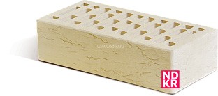 Кирпич керамический облицовочный 1нф светло-бежевый риф 