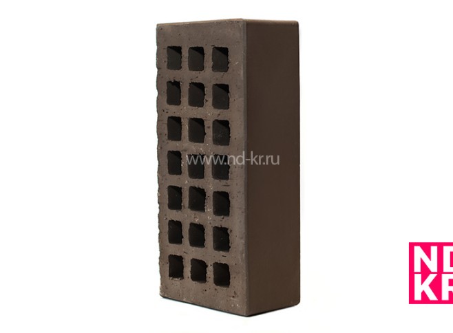 Кирпич облицовочный одинарный Коричневый гладкий М-150