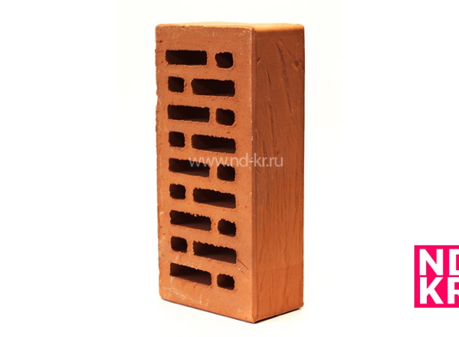 Кирпич фасадный облицовочный одинарный Красный рустик М-150