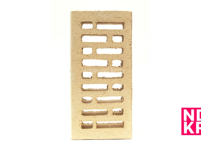 Кирпич облицовочный одинарный Слоновая кость рустик М150 Строма