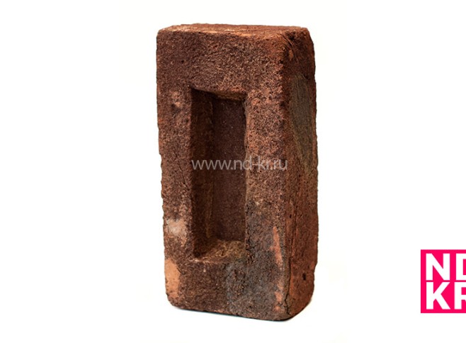 Кирпич дизайнерский облицовочный ручной формовки Рубин с бликами WDF М-125 